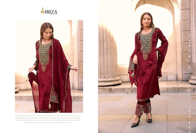 Zairah Vol 2 By Ibiza Viscose Velvet Embroidery Salwar Kameez Wholesale Shop In Surat
